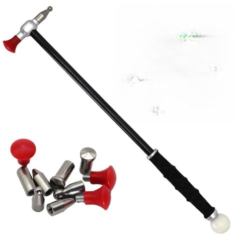 Carbon Fiber Car Dent Repair Hammer for Vehicle Body Restoration, Ergonomic Grip, No Sheet Metal Required, Suitable for Doors, Hoods, Fenders - Black