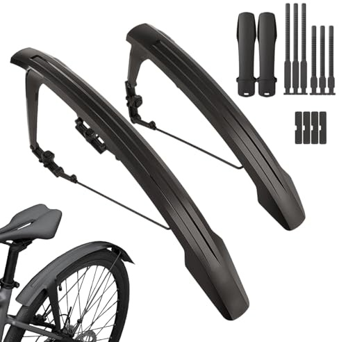 Paraspruzzi per bicicletta, regolabile, anteriore e posteriore, per mountain bike e ciclismo su strada, protezione contro il bagnato, paraspruzzi per bici ricreative, protezione dalla pioggia per
