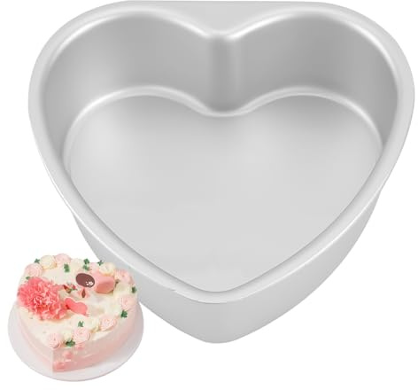 Yonuaret Cake Baking Pans,Aluminum Heart Leakproof Bakeware,Heart Cake Tins Baking Molds - for Cheesecake Muffin Dessert Valentines Wedding Birthday Christmas Party Family Beginners