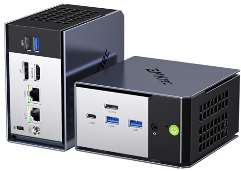 GMKtec K16 Mini PC Gaming Desktop Computer AMD Ryzen 7 7735HS (8C/12T 4.75Ghz) 32GB LPDDR5 6400MT/s RAM + 512GB Hard Drive SSD, Dual NIC LAN 2.5GbE, Oculink, USB4, HDMI, USB-C