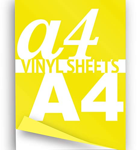 A4 Neon Gelb 297 x 210 mm 3 x Flex Eisen auf Transfer Papier Kleidung Vinyl