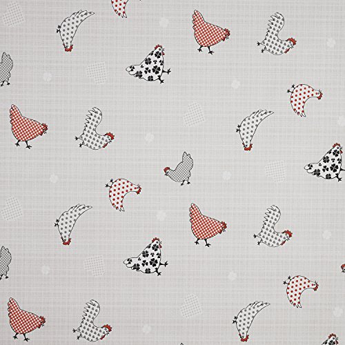 Wipe Clean Tablecloth Oilcloth PVC Vinyl Country Farmhouse Chickens 140cm x 150cm (55 x 59) Long