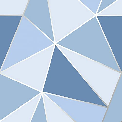 Fine Décor FD41992 UK Apex Geo Sidewall Wallpaper, Blue