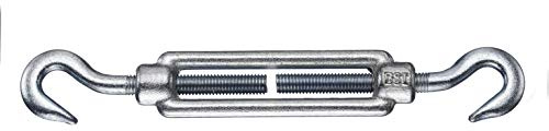 BIAT ® Spannschloss nach DIN 1480 mit 2 Haken, Größen M6, M8, M10, M12, M16, M20, M24, verzinkte Ausführung (M12)