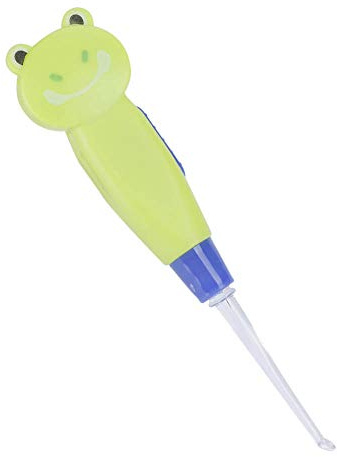 LED Ohrenreiniger Ohrenschmalz Entfernungssatz Ohrstöpsel Ohrenschutz Reinigungswerkzeug mit Schaufelpinzette für Kinder und Erwachsene(Grüner Frosch)