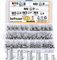 beihuazi® Nietmuttern Gewindenieten M3 M4 M5 M6 M8 M10 Blindnietmutter 304 Edelstahl Einnietmuttern Set(185PCS 6 Types)