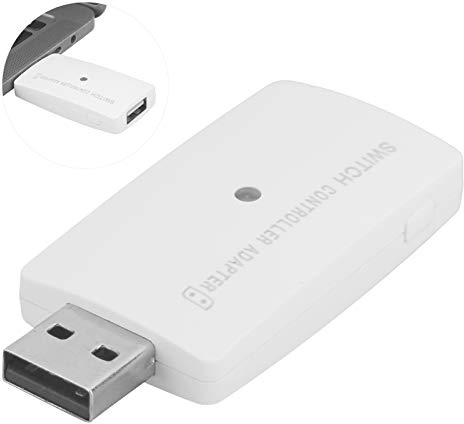 Plyisty Adattatore per controller wireless, adattatore/ricevitore Bluetooth wireless USB portatile, per /PS3//S/PC, ecc.(bianca)