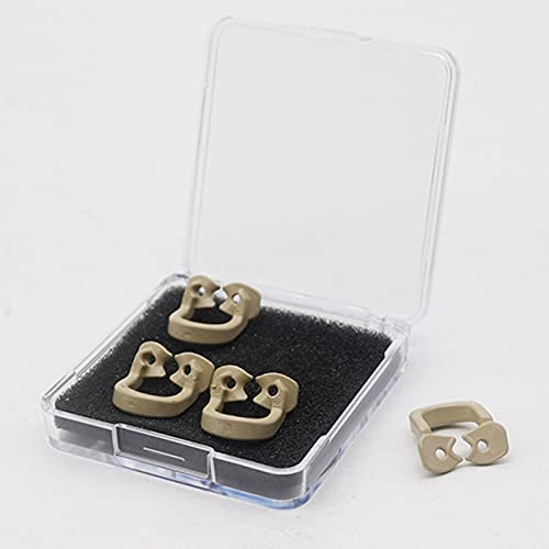 4pcs / 1set Dental Rubber Dam Aplicaciones Material De Resina Del Clip De La Barrera De Goma Para El Instrumento De Laboratorio Dental Instrumento Del Instrumento Producto D(Size:pequeña,Color:marrón)