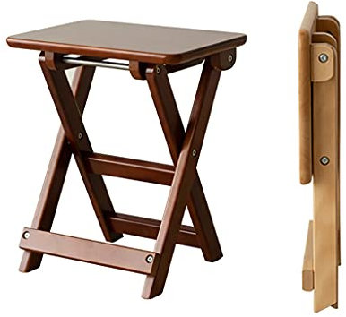 Faltende Esszimmerstühle für draußen,Esszimmerstuhl Rücken-Klappstuhl,nordischer Massivholz-Klapphocker,für Garten-Patio-Rasen im Freien, Home Outdoor-Bürostuhl, Länge 33 × Breite 33 × von 32 cm 4,8kg