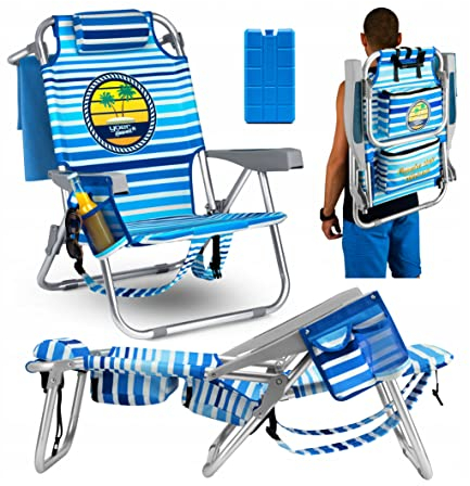 Strandstuhl Mit Armlehnen Klappliege Tragbarer Klappstuhl Campingstuhl Sonnenliege Kühltasche Getränkehalter Thermische Tasche