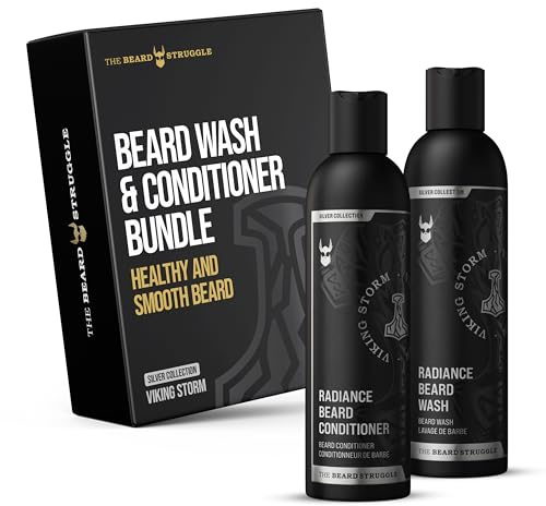 The Beard Struggle Bartshampoo & Conditioner Set – Bartpflege & Bartreinigung für Männer – Feuchtigkeit & weicher Bart, 2er Pack
