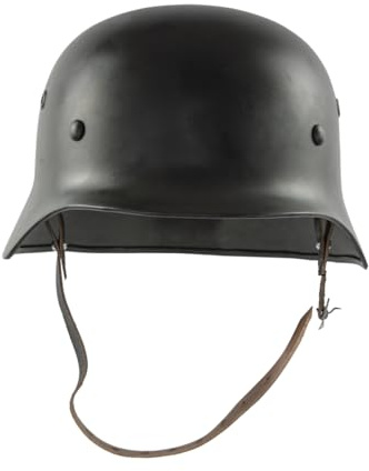 M40 Stahlhelm Field Grey Color WWII Helmet with Leather Liner by Zib Miltec (58-60 cm) (58 cm)