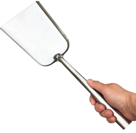 Fireplace Shovel 16.4 Inch Heavy Duty Stainless Steel Ash Shovel for Fireplace, Wood Stove, Fire Pit, Coal, Gardening and Outdoor