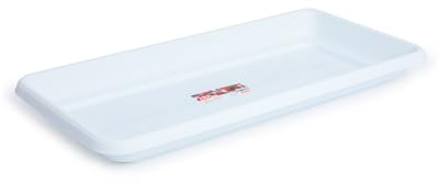 PracticDomus Plato para Jardinera Rectangular Reforzada de Ancho Especial (Blanco, Plato 60 cm)