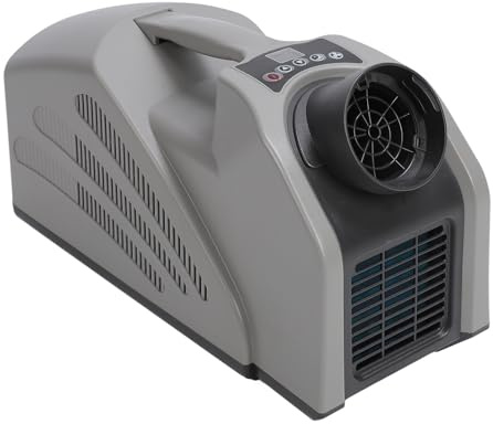 Condizionatore Portatile, Tenda da Campeggio 210 W AC Multi modalità ABS Lega di Alluminio DC24V Raffreddamento e Riscaldamento Efficienti 2350 BTU per Auto (Spina europea)