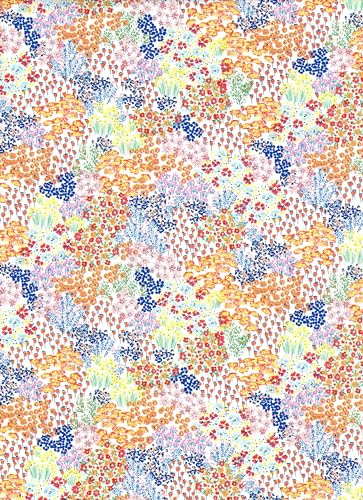 ARKRAFT presentpapper 5 ark storlek 90 x 65 cm plastfri förpackning FSC-ark design mini blommor (021F)