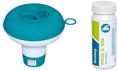 Bestway Flowclear | Dosierschwimmer Testkit | 12,5 cm Ø | Einfache Überprüfung des Chemiegehalts | Poolwasser sauber und kristallklar