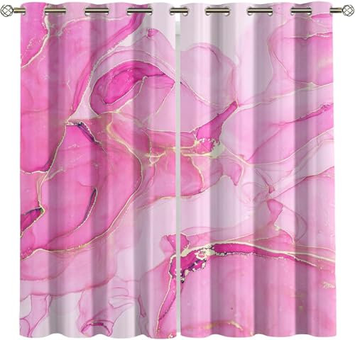 Vorhang Blickdicht Gardinen Mit Ösen - 2 Stücke 170 (B) X 200 (H) cm Verdunklungsvorhänge 3D Blumenpflanze Muster Thermovorhang Für Kinderzimmer Schlafzimmer Weihnachtsgardinen 9426351779883