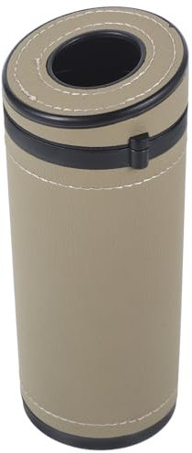 DRESSOOS 1 Stück Karton Gewebebehälter automatisch Wagen Tücher Spender eins car Tissue Box Tissuebox Auto seidenpapier Handtuchrohr einfaches Serviettentablett Leder Beige