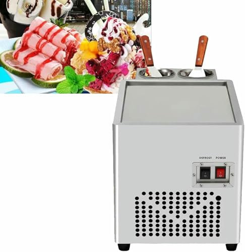 VYUJHNBG Macchina per Gelato Arrotolato Commerciale, Macchina per Gelato Arrotolato Fritto, Macchina per Gelato allo Yogurt per Bar, caffetterie e pasticcerie