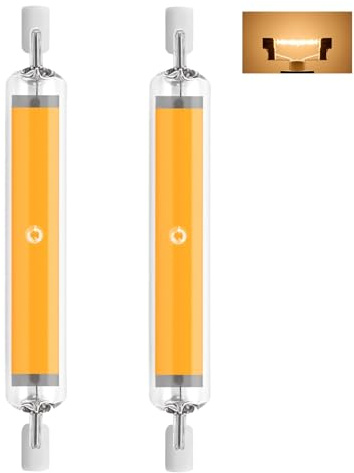 Aseoacc R7s Led 118 mm Dimmable 20 W Blanc Chaud 2700 K | 2000 LM 220-240V AC Equivalent Halogène 150 W, 360°Lumière, Convient à une utilisation intérieure et extérieure(lot de 2)
