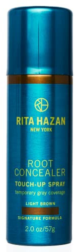 Rita Hazan Root Concealer Touch Up Spray - Instant Spray To Cover Up Roots - Quick Drying, Water-Resistant Formula - Temporary Hair Color Spray for Gray Roots - 2 oz. Root Spray Light Brown