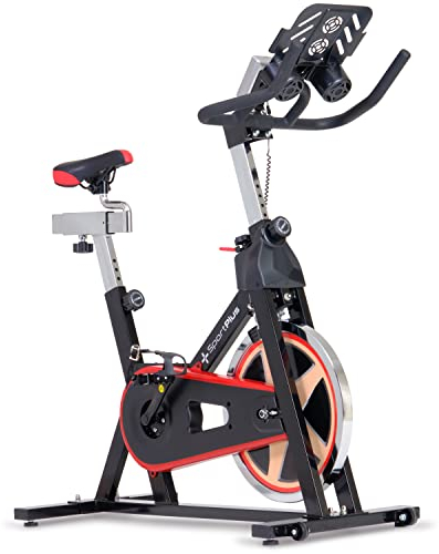 SportPlus Speedracer/Speedbike mit Tablethalterung und APP-Anbindung, Brustgurt kompatibel, ca. 13kg Schwungrad, Widerstand stufenlos einstellbar, SP-SRP-2100-i