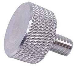 Wkooa Knurled Head Thumb Screws with Collar Aluminum 1/4-20 UNC Threads Length 1/2 '' Pack of 10