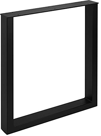 SOTECH Tischgestell TAB Stahl schwarz matt Höhe: 720 mm Tiefe 600 mm | Profil 80 x 40 mm Tischkufen Industriedesign Tischuntergestell Tischkufe Kufengestell