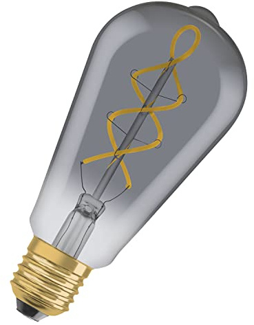 OSRAM LED Vintage Edition 1906, Sockel: E27, Nicht Dimmbar, Warmweiß, Rauchglas Optik, 1 Stück (1er Pack)