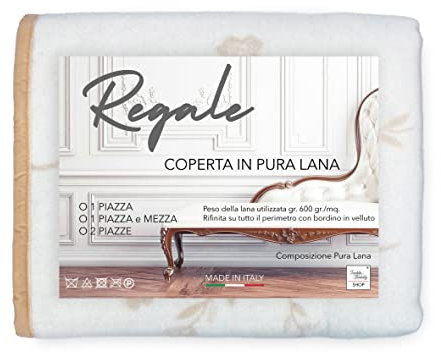 Tex family COPERTA pura lana REGALE VERGINE Matrimoniale