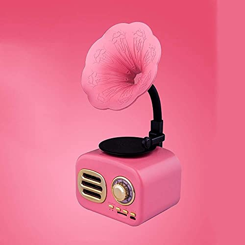 Boîte musique tourne-disque entraînement par courroie Gramophone rétro Bluetooth Haut-parleur sans fil Batterie rechargeable intégrée Fente pour carte TF pour bureau domicile pour divertissement Déco