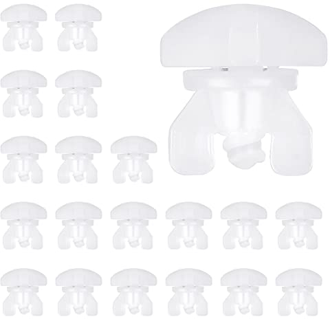 tonyg-p 20 Stück Gardinen Feststeller Gardinenstopper für Schienensysteme Zwischenfeststeller Gardinen Feststeller für Schienen Gardinenleiste Stopper (Weiß)