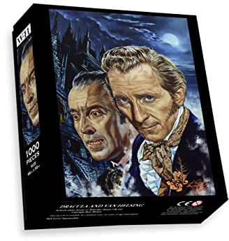 Dracula and Van Helsing 1000 Piece Jigsaw Puzzle, Rick Melton Artwork Gothic Horror Dark Fantasy Print (Includes A4 Poster Puzzle Guide)