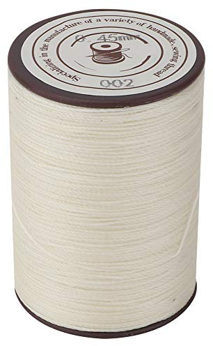 Leder Nähen Wachsfaden, Polyester Gewachster Faden Ledernähfaden Gewachstem Schnur Thread Lederhandwerk Werkzeuge Für Buchbinden Handnähen Reparatur Schmuck Perlenschnüren Häkeln Rucksäcke DIY Beige