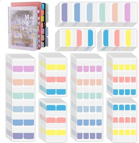 840 Stück Haftnotizen Klebezettel, 6 Stile Sticky Notes Aesthetic, Beschreibbar Transparente Haftnotizen Index, Haftnotizen Pastell, Transparente Haftnotizen, Selbstklebende Haftstreifen