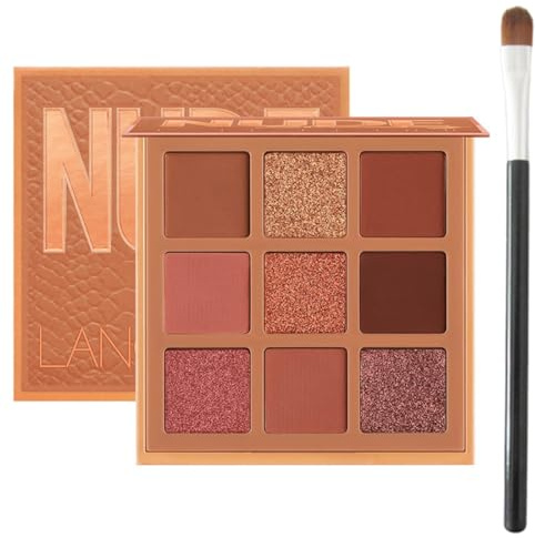 Professionelle Lidschatten-Palette Smokey Eyes, Braun Rot Lila Intensive Glitzer-Lidschatten-Make-up-Augenpalette, Matte Lidschatten-Gothic-Termin am Ende der Halloween-Make-up-Mode (A)