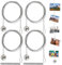 Set di 4 Filo Appendi Foto 2 m x 1,5 mm Fili Porta Foto con 48 Magneti Porta Foto con Mollette da Parete Appendi Foto da Parete per Appendere Foto, Cartoline e Altro