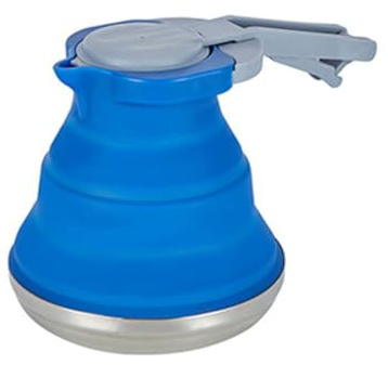 Comebachome Bouilloire Pliable, 1,5 L de qualité Alimentaire en Silicone Pliant Bouilloire, Bouilloire de Camping Portable, Petite Bouilloire de café pour Faire du café d'eau bouillante (Bleu)