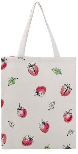 VYJLOO Erdbeere Damen Shopper Canvas Handtasche Einkaufstasche Tragetasche Schultertasche Umhängetaschen 38×46cm