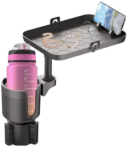 Auto-Tabletts zum Essen, Getränkehalter-Tablett für Auto | Getränkehalter Autotablett,Esstablett, Becherhalter-Expander, Auto-Snack-Tablett, Autotisch, Autozubehör für Roadtrip und Autoreisen