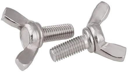 TOP-VIGOR 5Pcs Wing Bolts Wing Screws, M3*10mm Wing Butterfly Bolts Butterfly Screws, Butterfly Wing Screws Bolts, Thumb Hand Screws for Machine Fastener Machinery Equipment