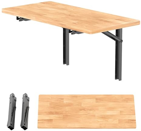 WALMANN Space Saving Wall Mounted Folding Workbench, Heavy Duty Folding Wall Table/Desk for Garage, Workshop, Holds Up to 550 lbs(Tabletop Size: 47.25 x 22.75inch)