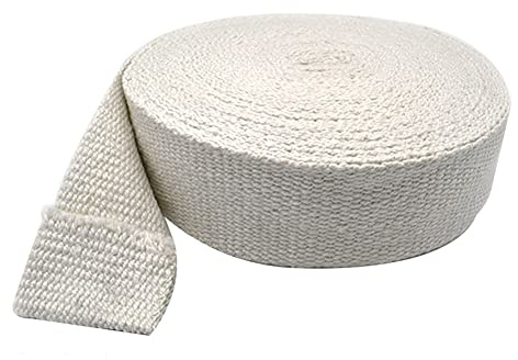 RAGOPILEN Keramikfaser-Decke, Isolierung Hochtemperatur FEU Keramikfaser-Streifentuch, Thermoband, Feuerschutz, hohe Temperaturen, 3 mm x 100 mm x 33 m(3mmx80mmx33m)