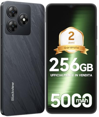 Blackview Wave 8 Handy Ohne Vertrag 12GB+256GB/2TB TF, 90Hz 6.56, 5000mAh Smartphone Günstig, Octa Core, 13+8MP, Dual 4G SIM/Fingerabdruck/GPS/OTG/Handyhülle/Displayschutzfolie
