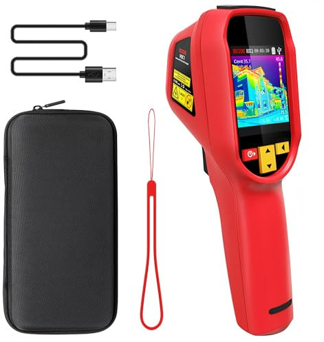 BSIDE Termocamera 240×240 Risoluzione 15 tavolozze di colori Termocamera a infrarossi -4°F a 1022°F 25Hz Imager termico portatile ricaricabile con puntatore laser 50°FOV per ispezione domestica HVAC