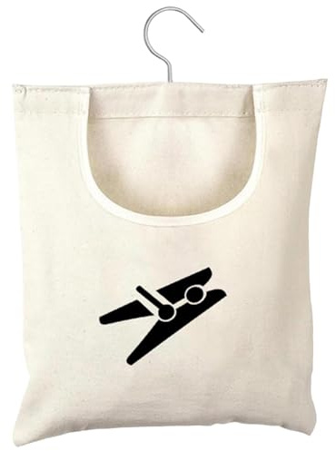Peg Bag, Storage Peg Bags for Washing Line, Clothes Peg-Bag, Reusable Washable Peg-Basket for Washing Line Indoor Outdoor(Color:White)