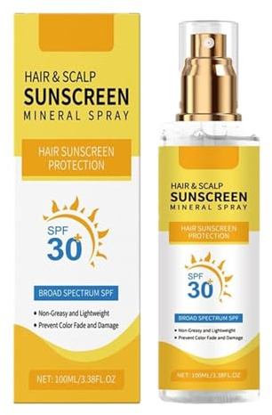 Hair & Scalp Sunscreen, SPF30 Hair & Scalp Sun Protection Spray, Hair Scalps Protector Spray For Hiking Beach Running Non-Greasy, Non-Greasy & Waterproof Formula (1)