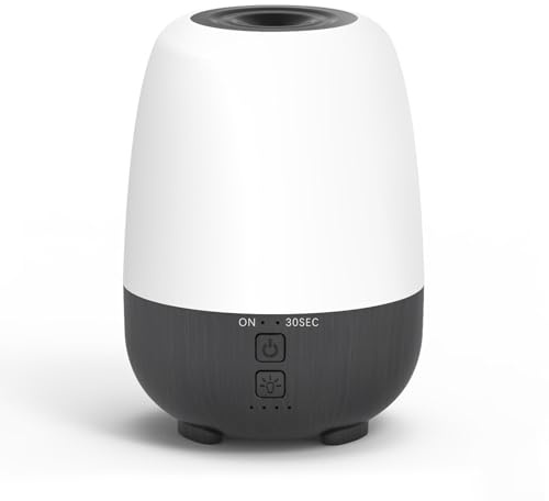 SEEDSEEL 150 ml wiederaufladbarer, batteriebetriebener Diffusor für ätherische Öle, tragbar, kabellos, Aromatherapie-Diffusor, 7 Stunden Laufzeit mit 7 LED-Farbwechsel-Lichtern für Zuhause, Büro