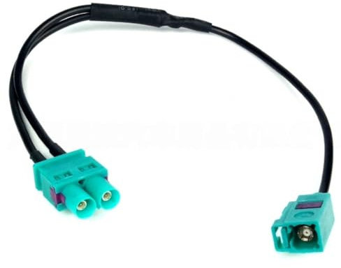Fakra Z Buchse auf Dual Stecker Antennenverlängerung Splitter Kabel Adapter 15cm | Kompatibel mit Volkswagen Audi Skoda Seat Autoradio MFD2 MFD3 RNS300 RNS310 Navigation Head Unit